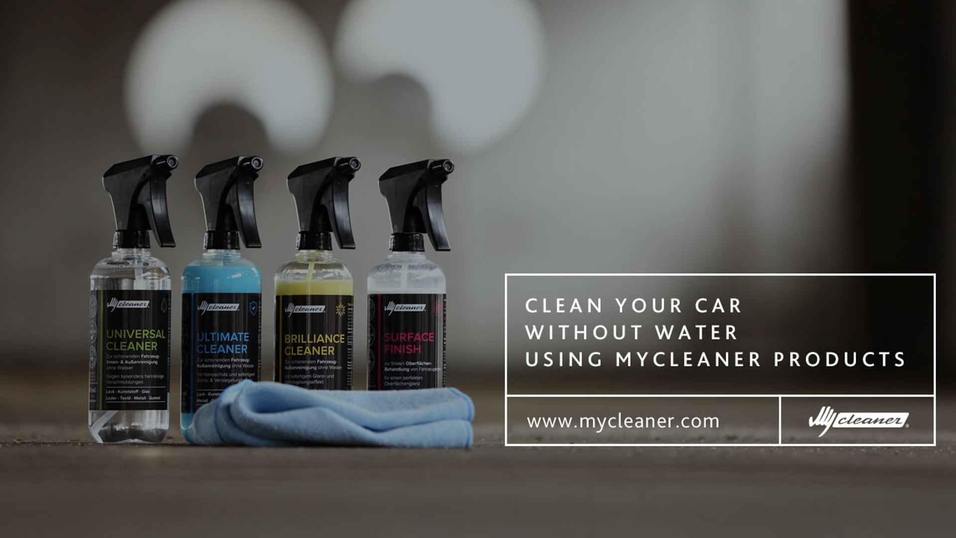 Clean your car without water using MyCleaner products!