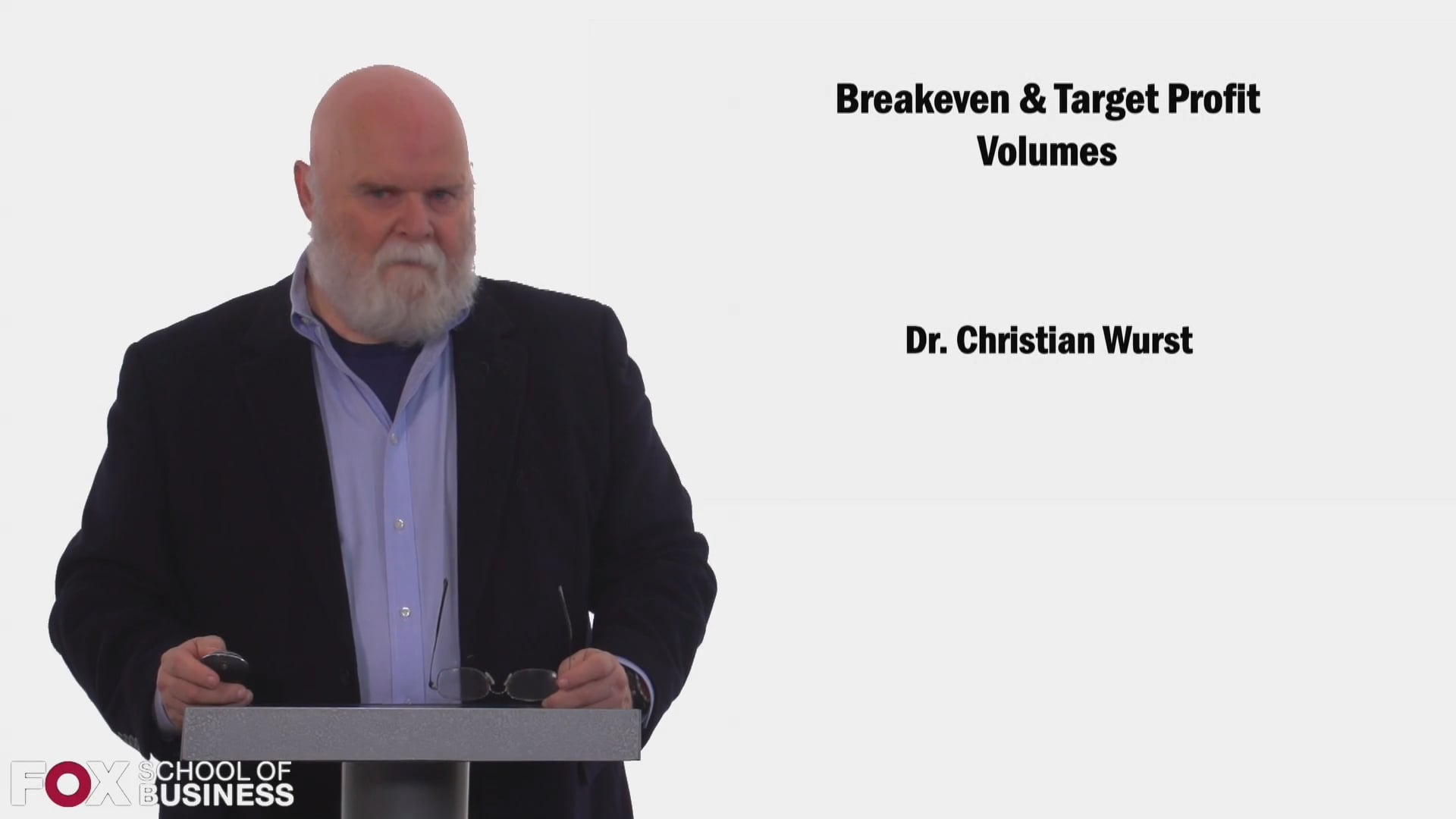 Breakeven and Target Profit Volumes