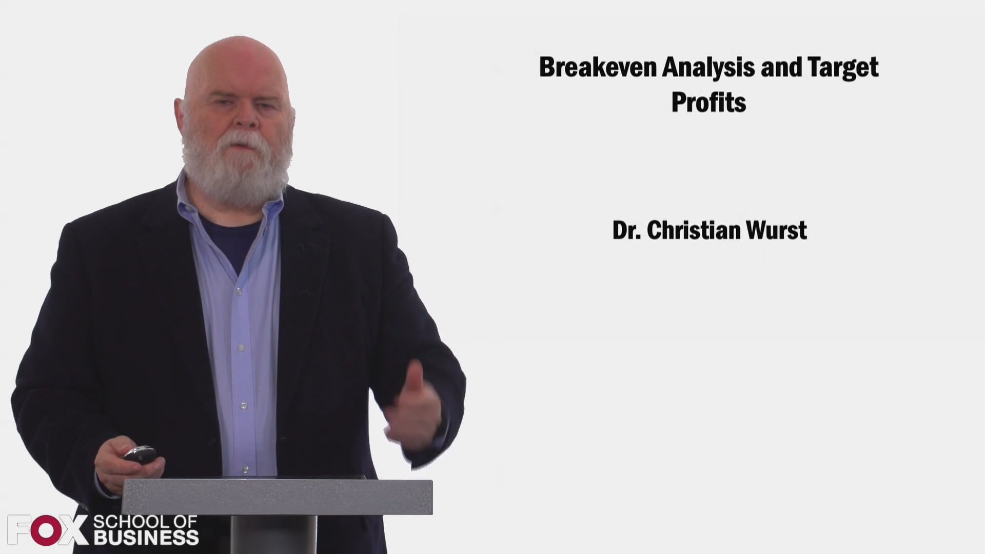 Breakeven Analysis and Target Profits