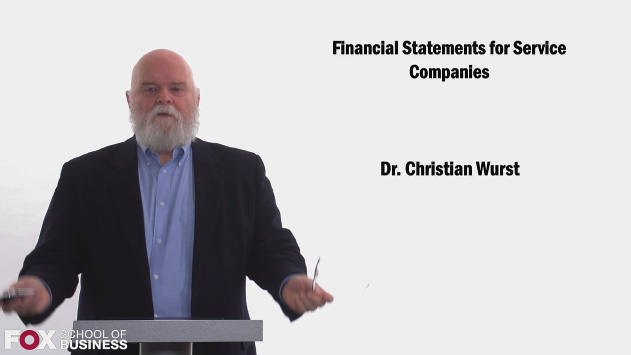 Login to view Financial Statements for Service Companies