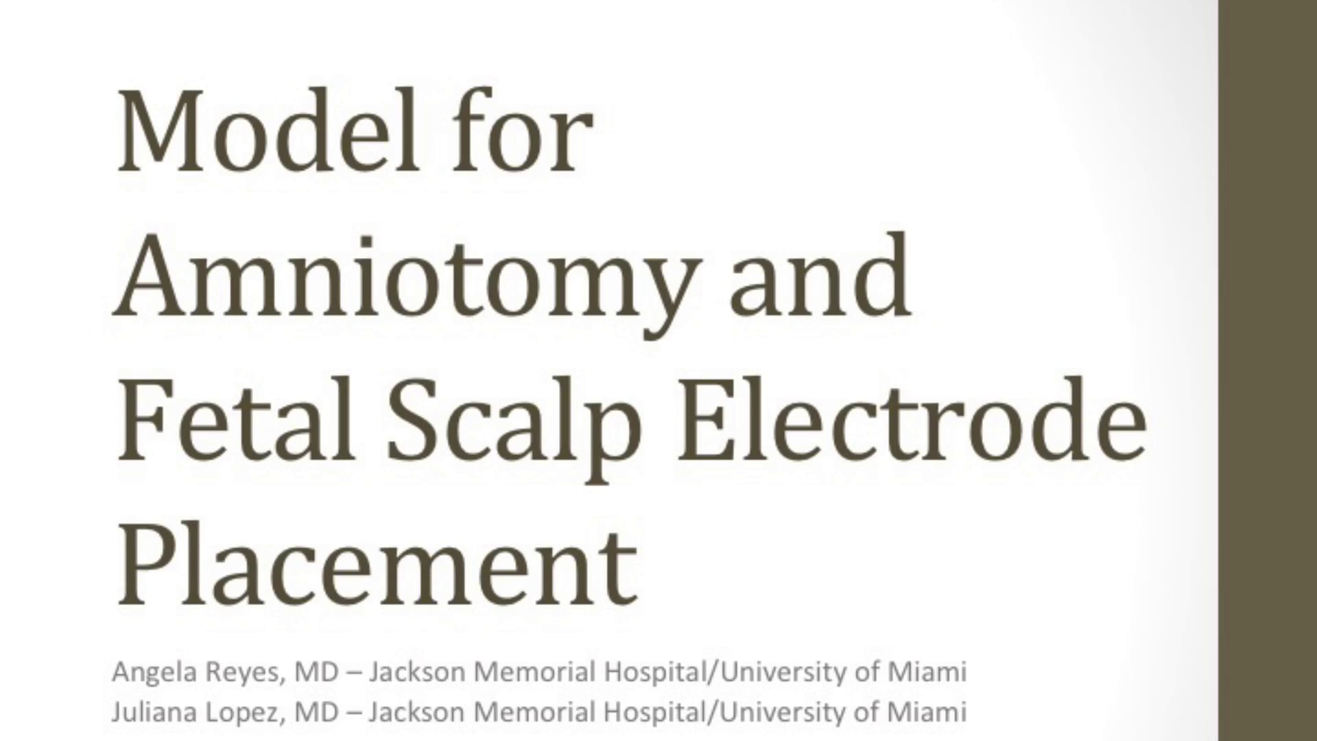 Model For Amniotomy & Fetal Scalp Electrode Placement On Vimeo