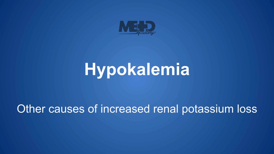 Potassium wasting nephropathy