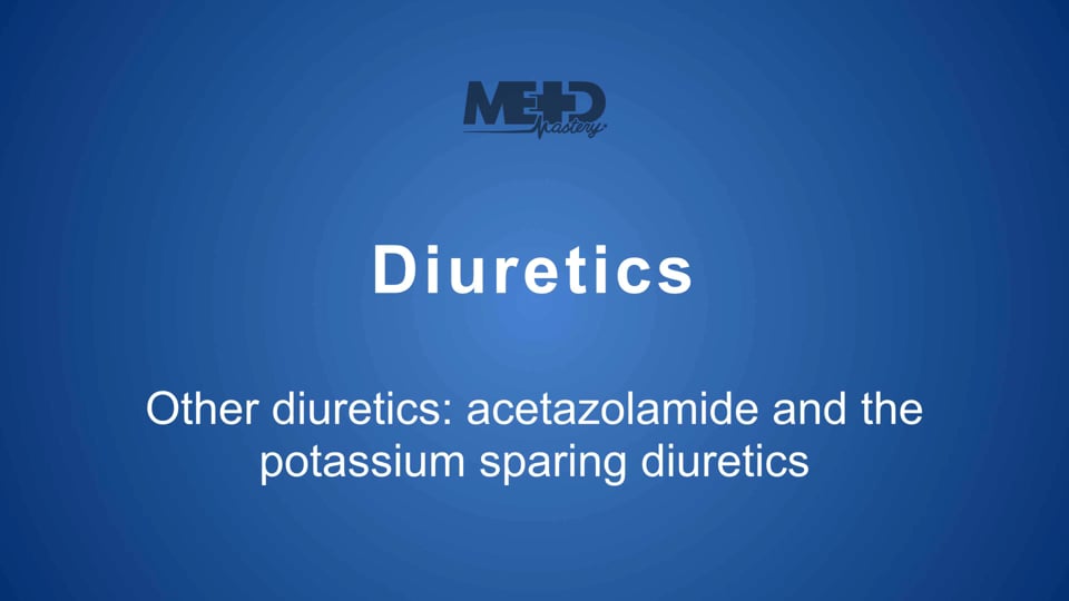 Acetazolamide and potassium-sparing diuretics
