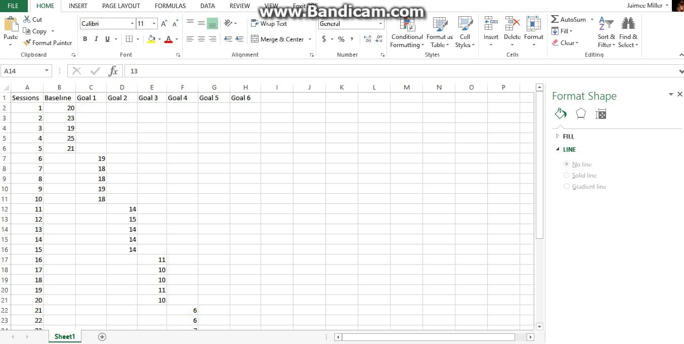 Changing Criterion Graph on Excel 2013 on Vimeo