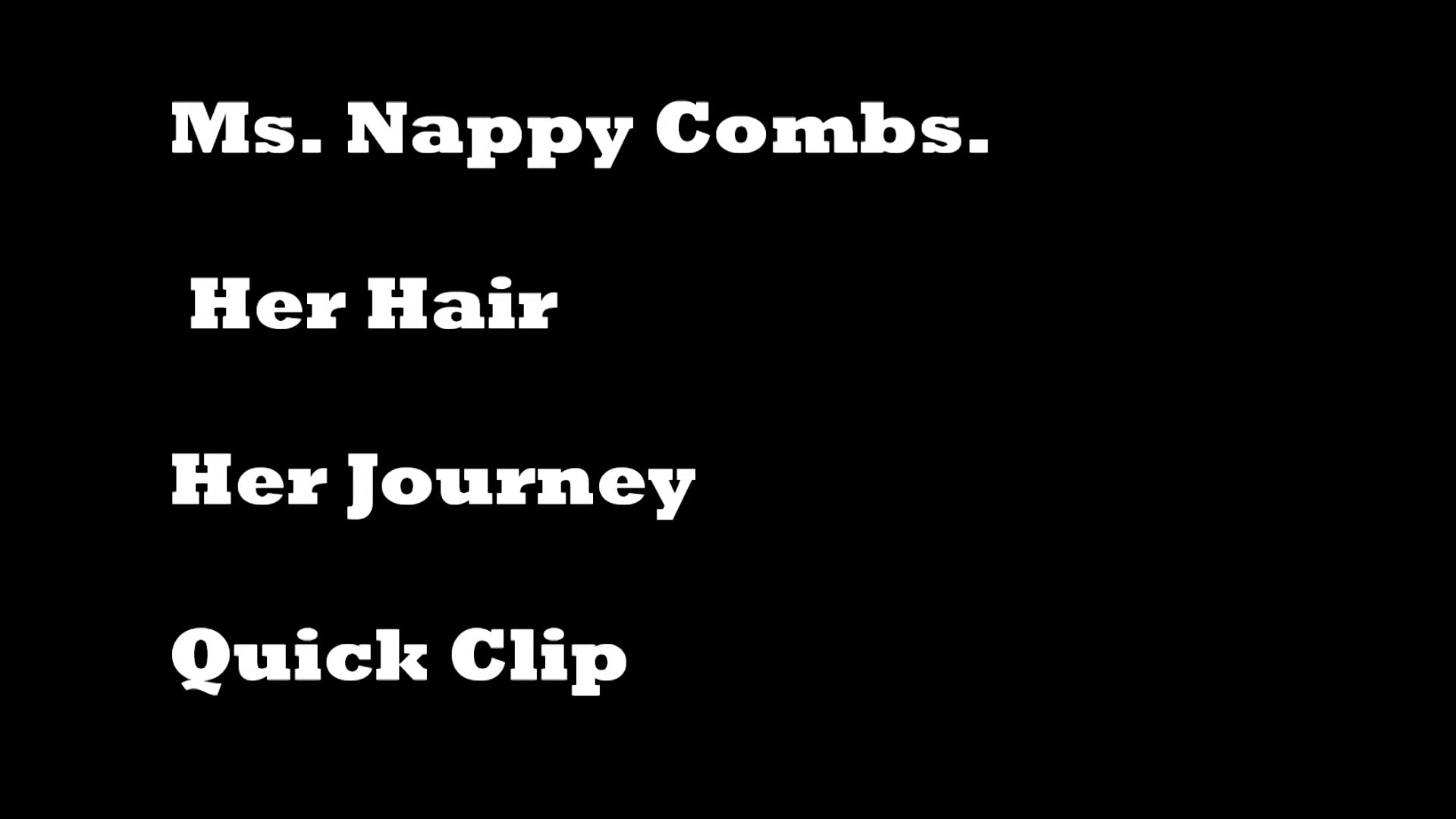 Nappy Combs Quick Clip BD