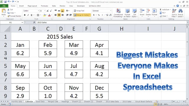 Top 10 Excel Spreadsheet Mistakes Vol 2