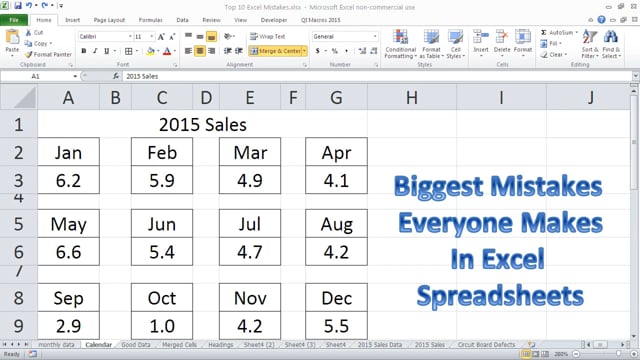 9 Common Excel Mistakes - IT Solutions and Managed Services