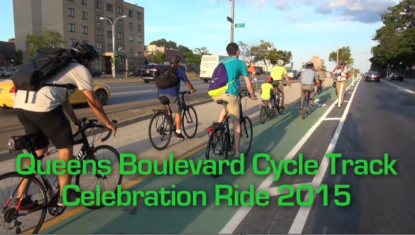 The Queens Boulevard Protected Bike Lane Celebration Ride