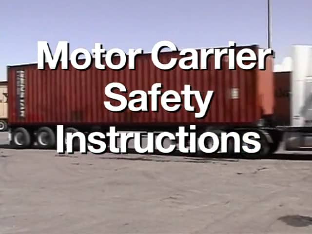 Motor Carrier Safety Instructions on Vimeo