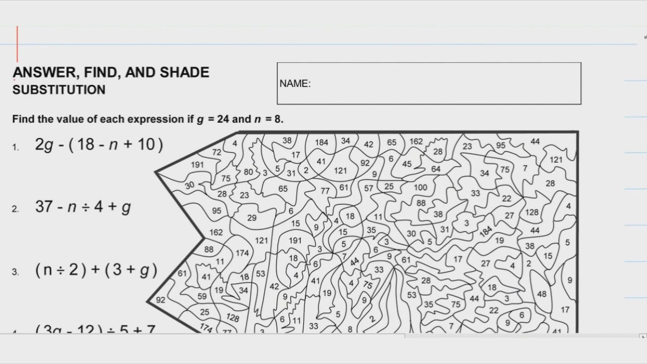 Video For Answer Find And Shade Substitution Level 3 On Vimeo