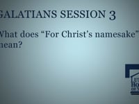 What does "For Christ's namesake" mean?