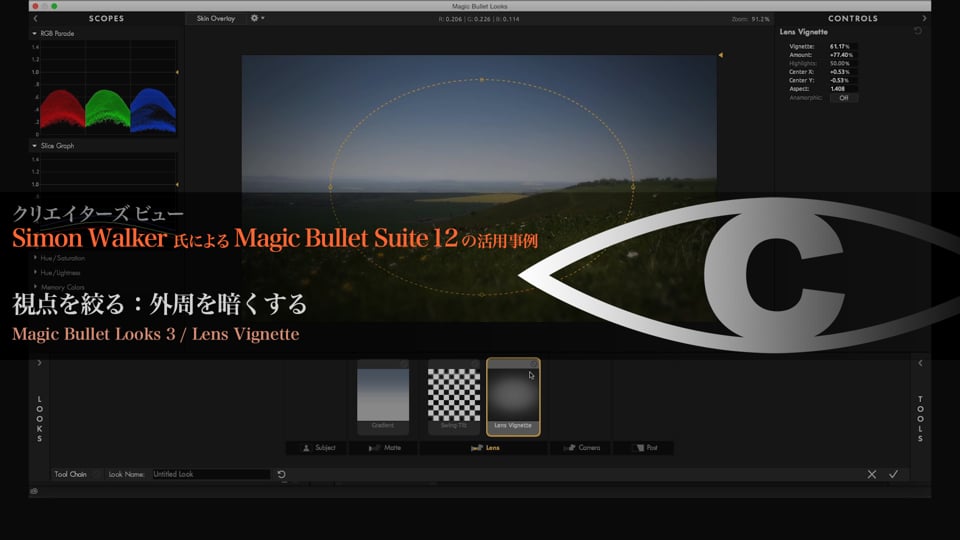 Magic Bullet Suite 12 の活用事例 解説4 【視点を絞る：外周を暗くする】