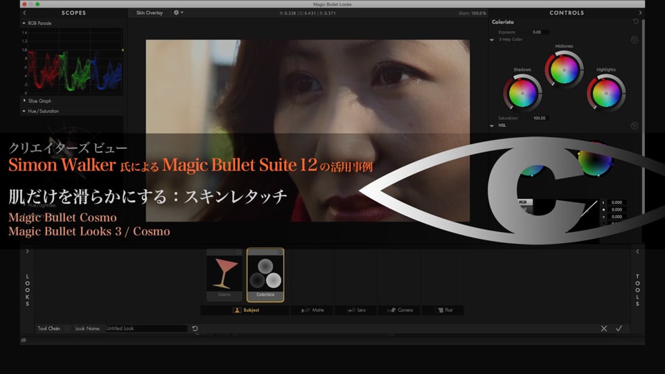 Magic Bullet Suite 12 の活用事例 解説11 【肌だけを滑らかにする：スキンレタッチ】