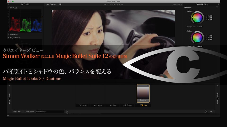 Magic Bullet Suite 12 の活用事例 解説16 【ハイライトとシャドウの色、バランスを変える】