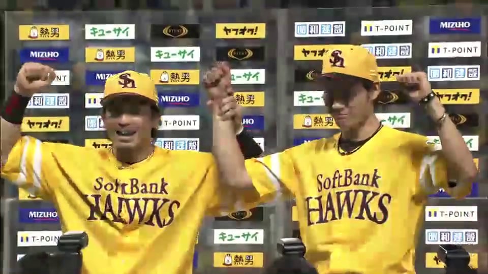 ホークス・武田投手・松田選手ヒーローインタビュー 2015/9/5 H-E