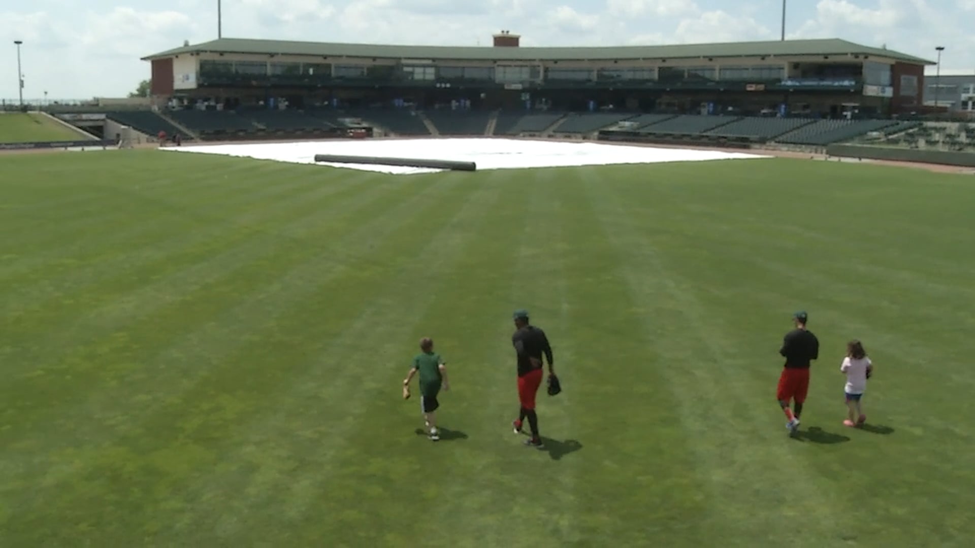 Dunham family trip to Dow Diamond