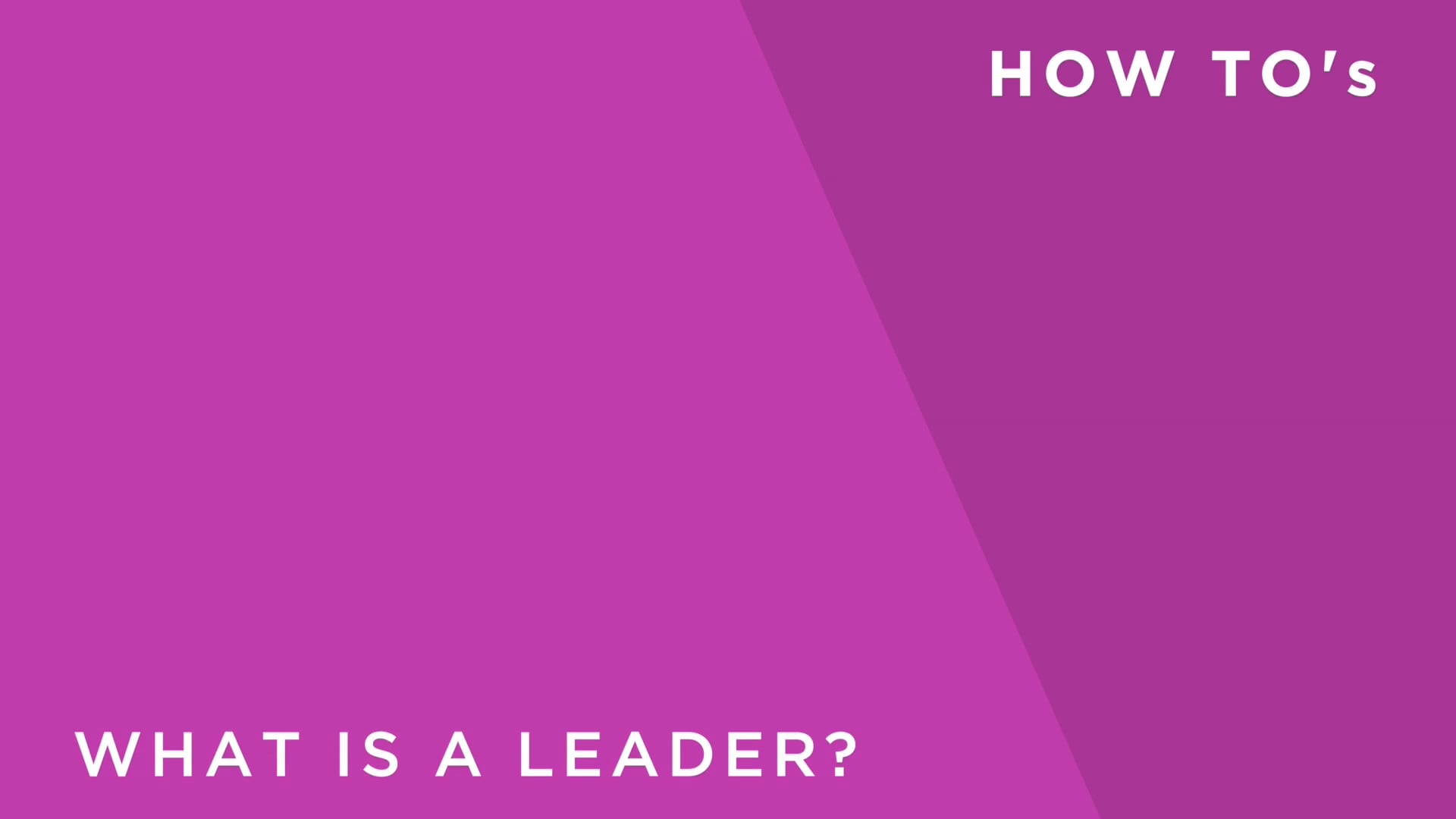 What is a Leader?