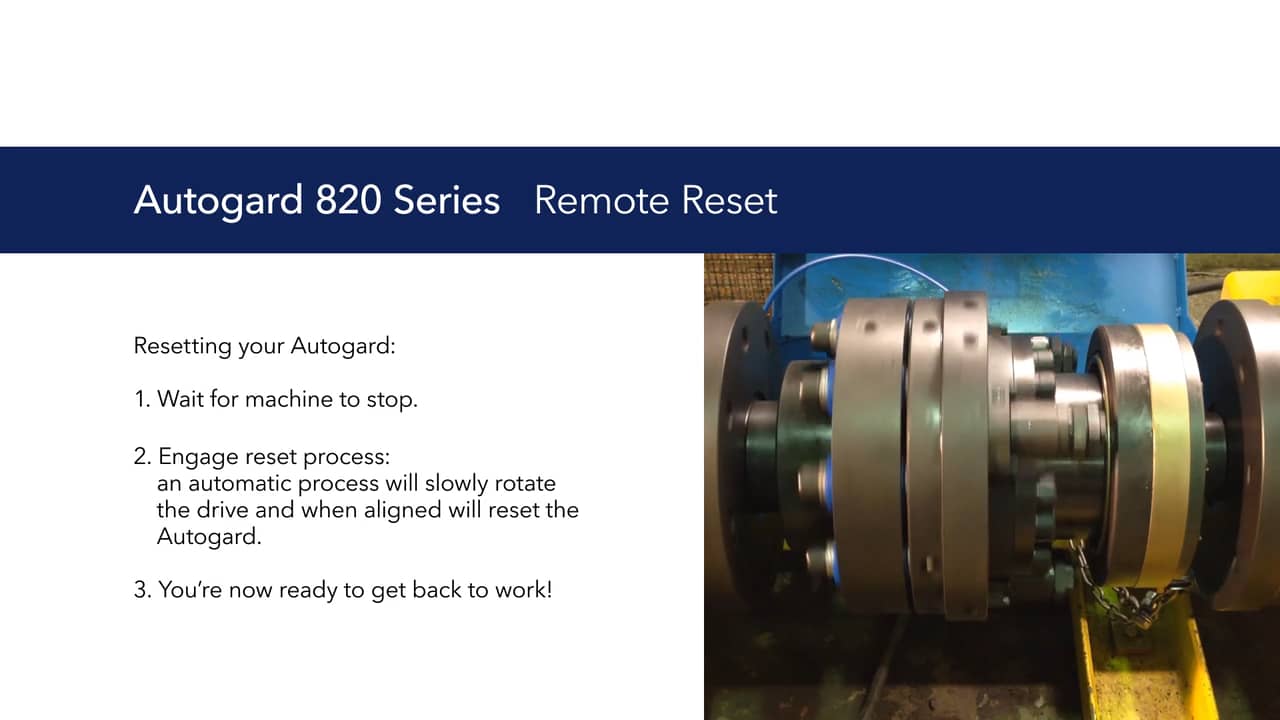 Rexnord Autogard 820 Remote Reset torque limiter on Vimeo