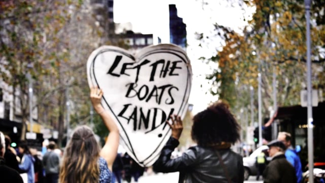 Still from Refugee March by Stagewolf Productions