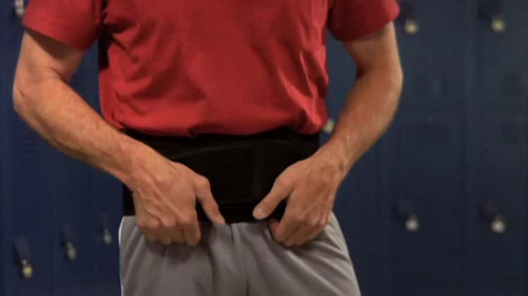 Adjustable Lumbar Back Brace — Mueller Sports Medicine on Vimeo