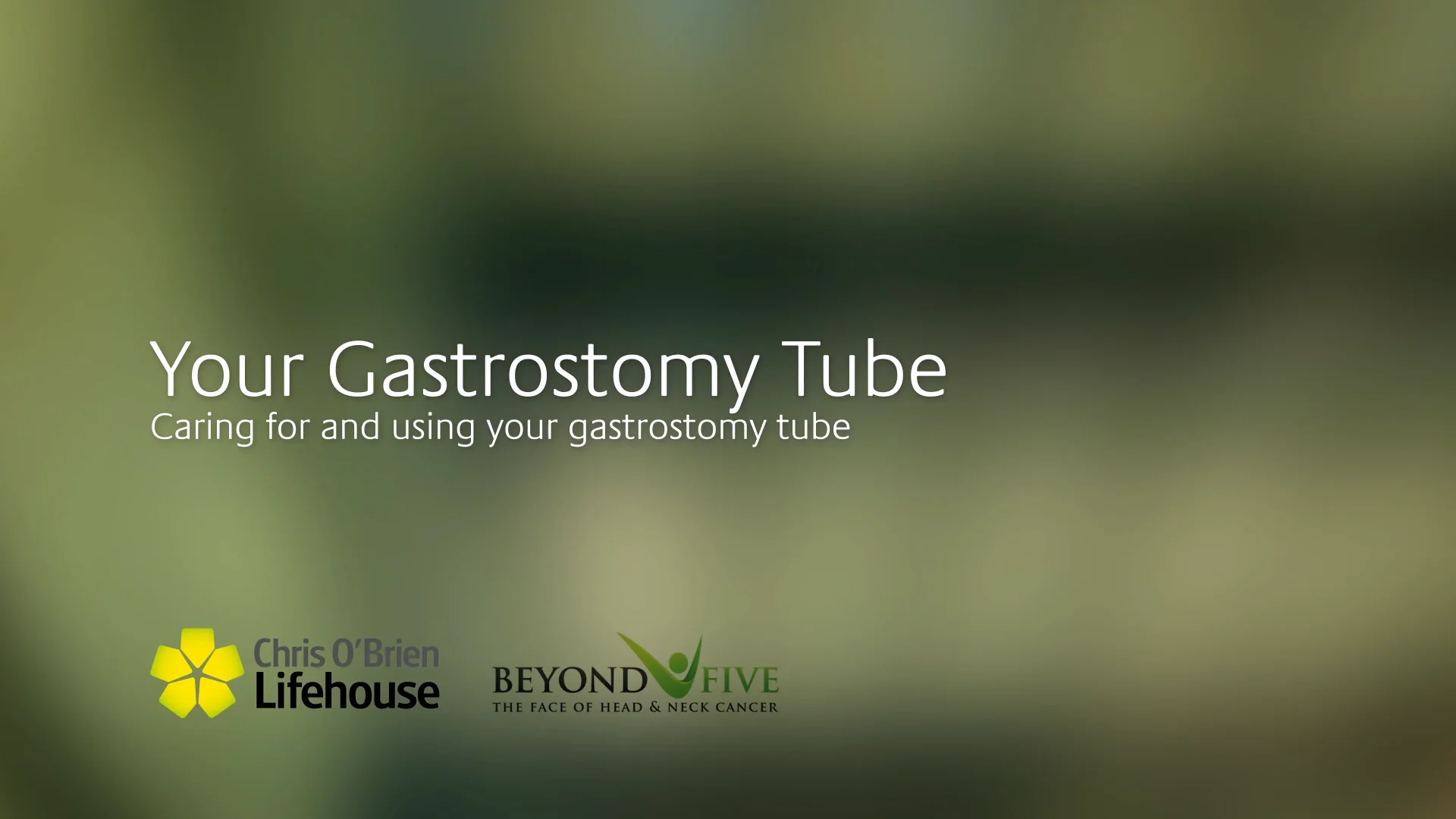 Your Gastrostomy Tube