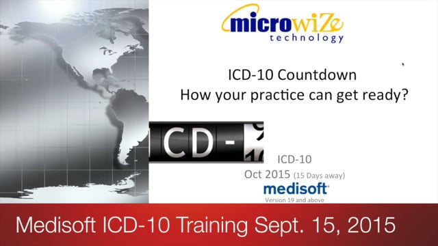 Medisoft ICD-10 Training Sept. 15, 2015