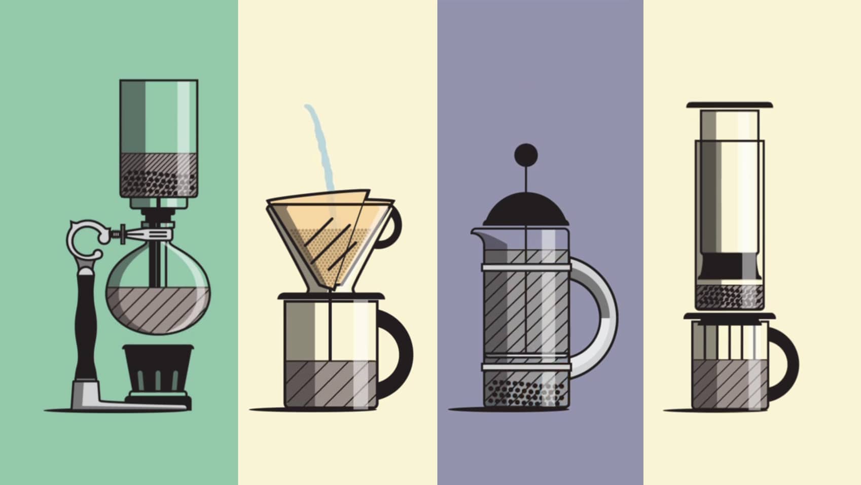 家でも簡単に出来るいろいろなコーヒーのいれ方のアニメーションガイド An Instant Guide To Making Coffee Dna