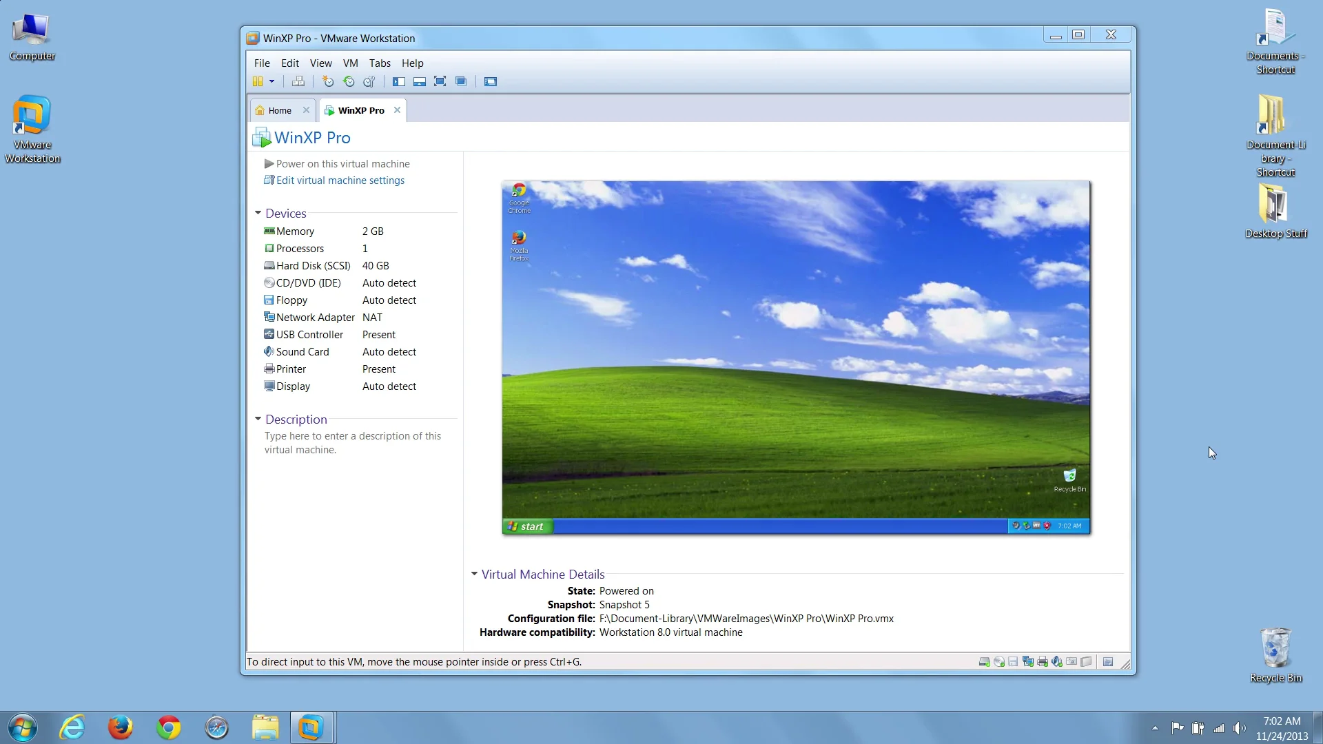 Vmware workstation windows xp