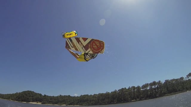 How To Front Roll To Board Nose Grab To Kiteloop Spin Transition