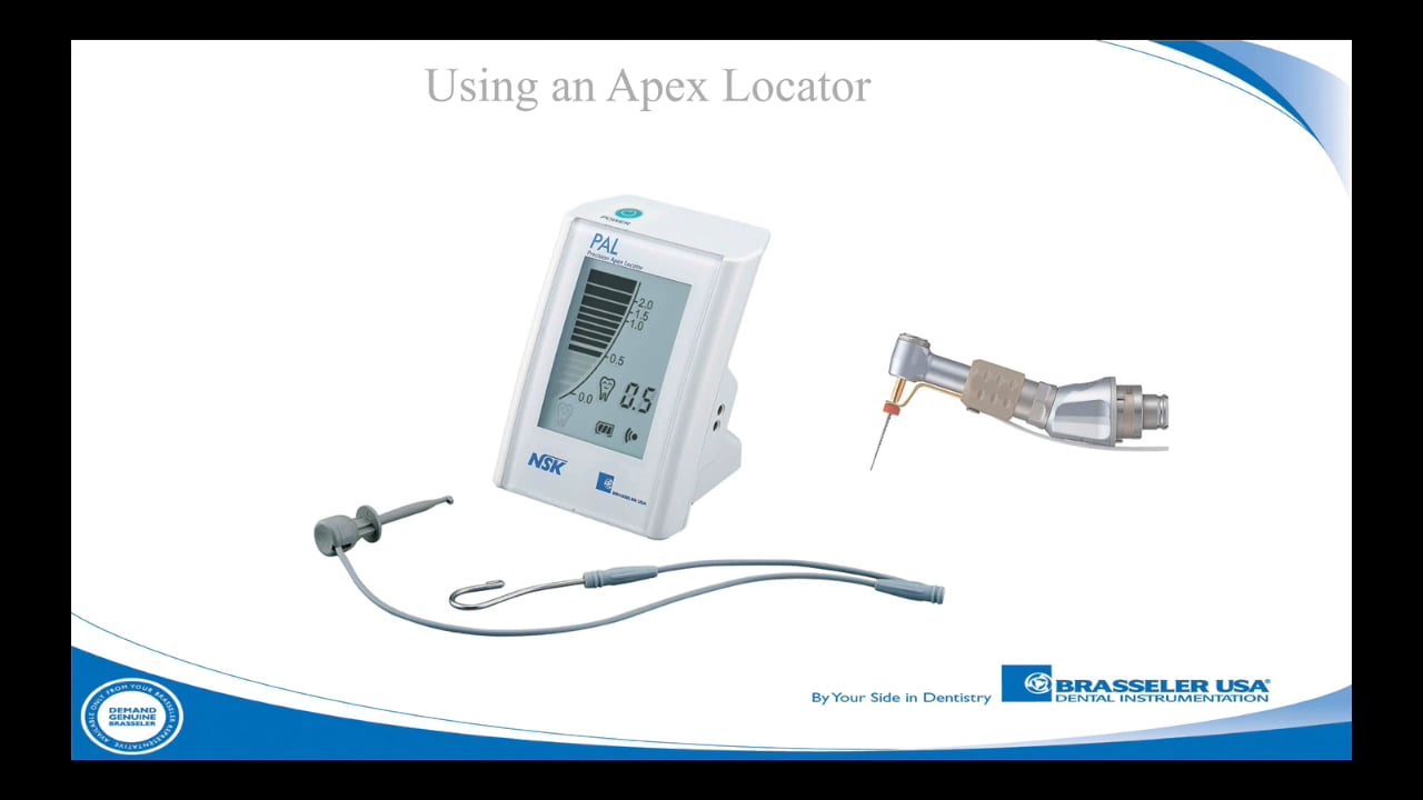 PAL Apex locator in conjunction with a rotary files using a special