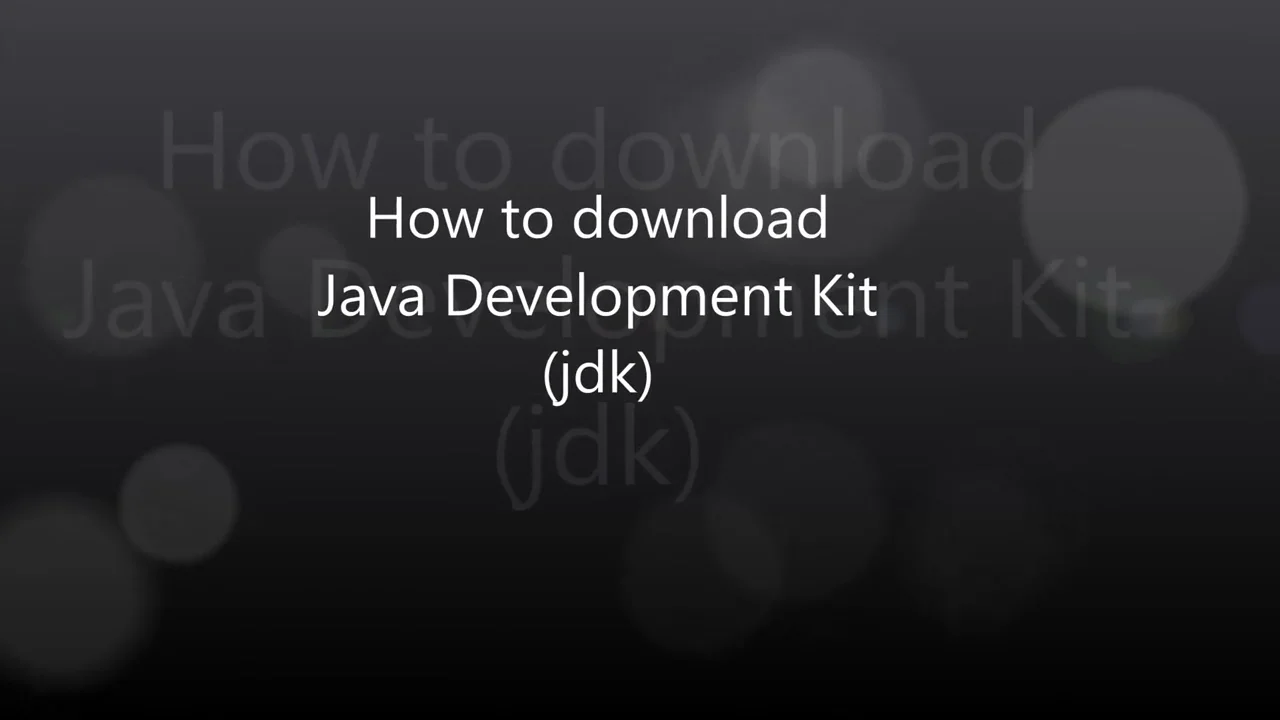 How to download Java Development Kit(jdk) on Vimeo