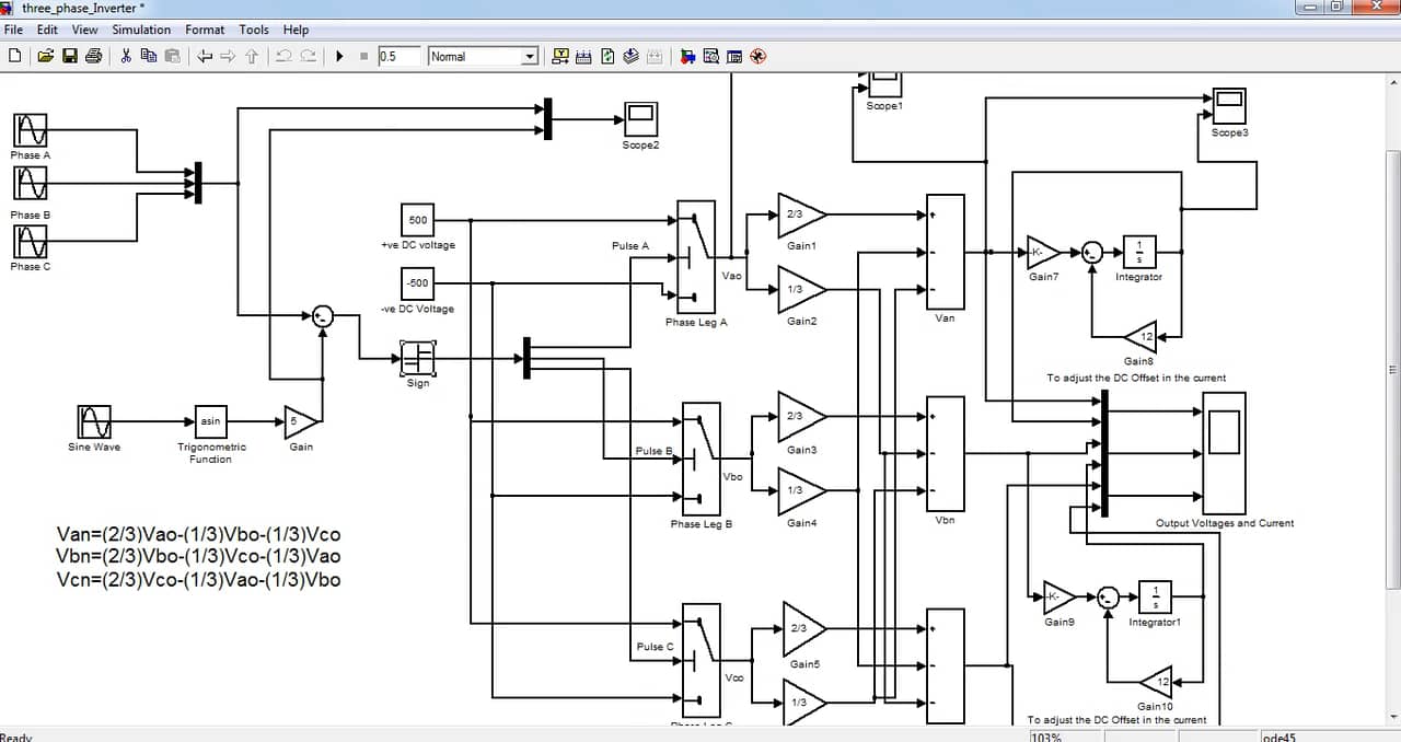 Simulation of three phase PWM inverter in Simulink on Vimeo