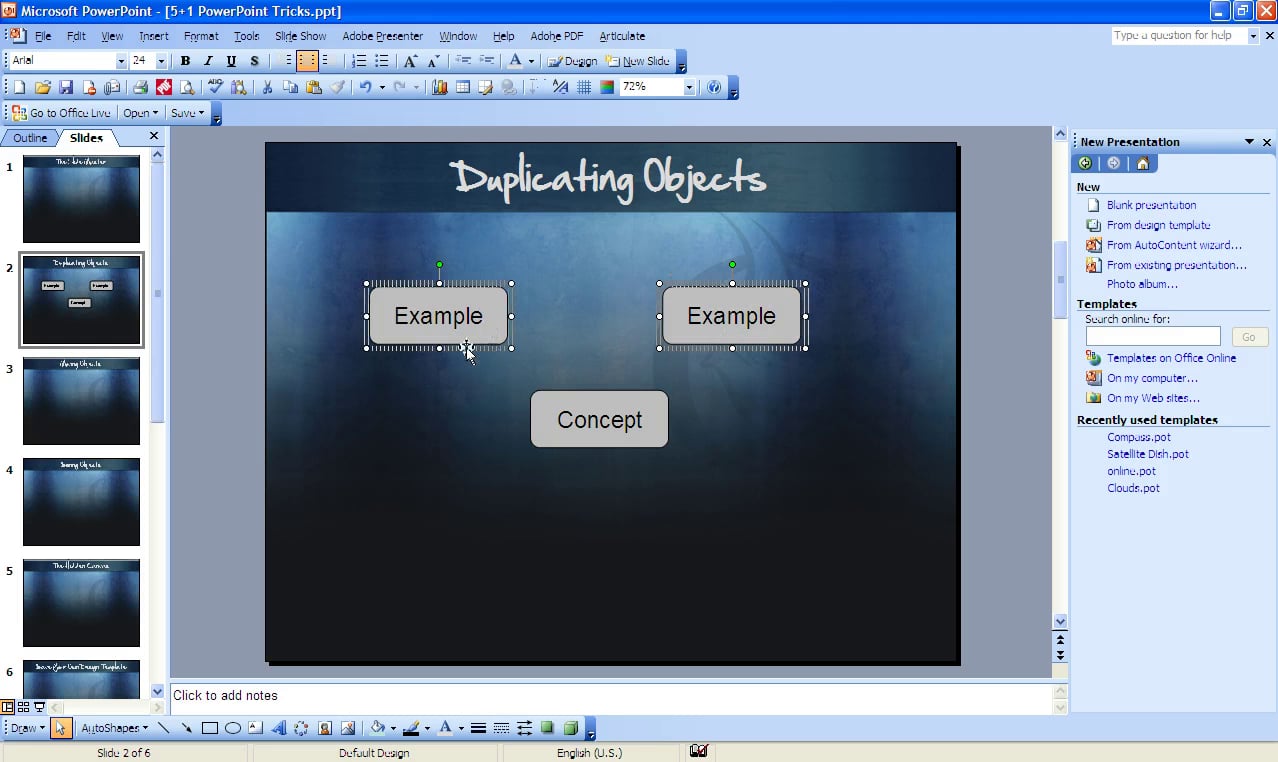 ctrl-click & drag to duplicate objects on Vimeo