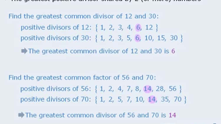 GMAT Math – Greatest Common Divisor/Factor - www.gmatprepnow.com