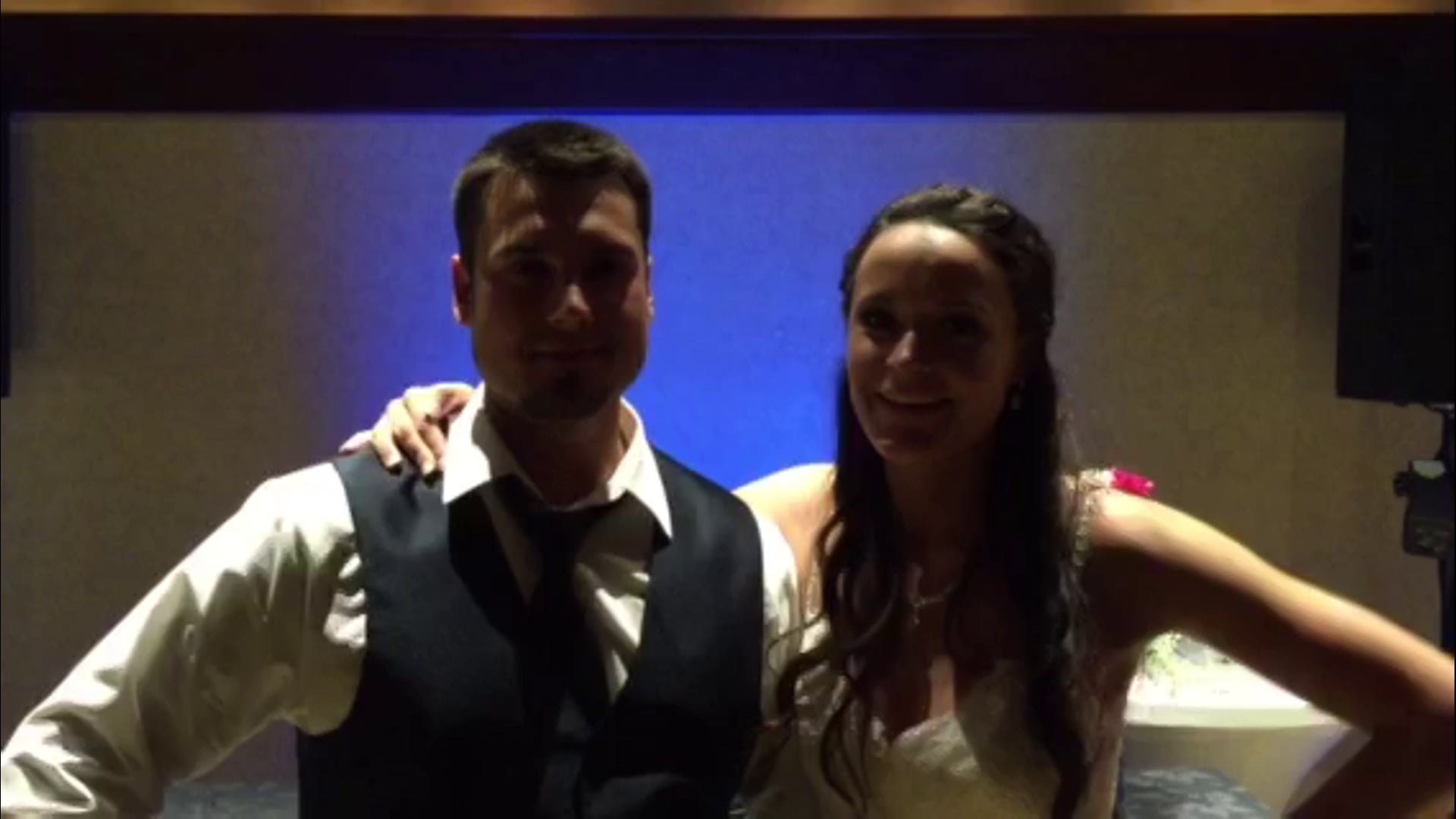 Kateland and Josh in the Kahiltna Court Ball Room at the Alyeska Hotel