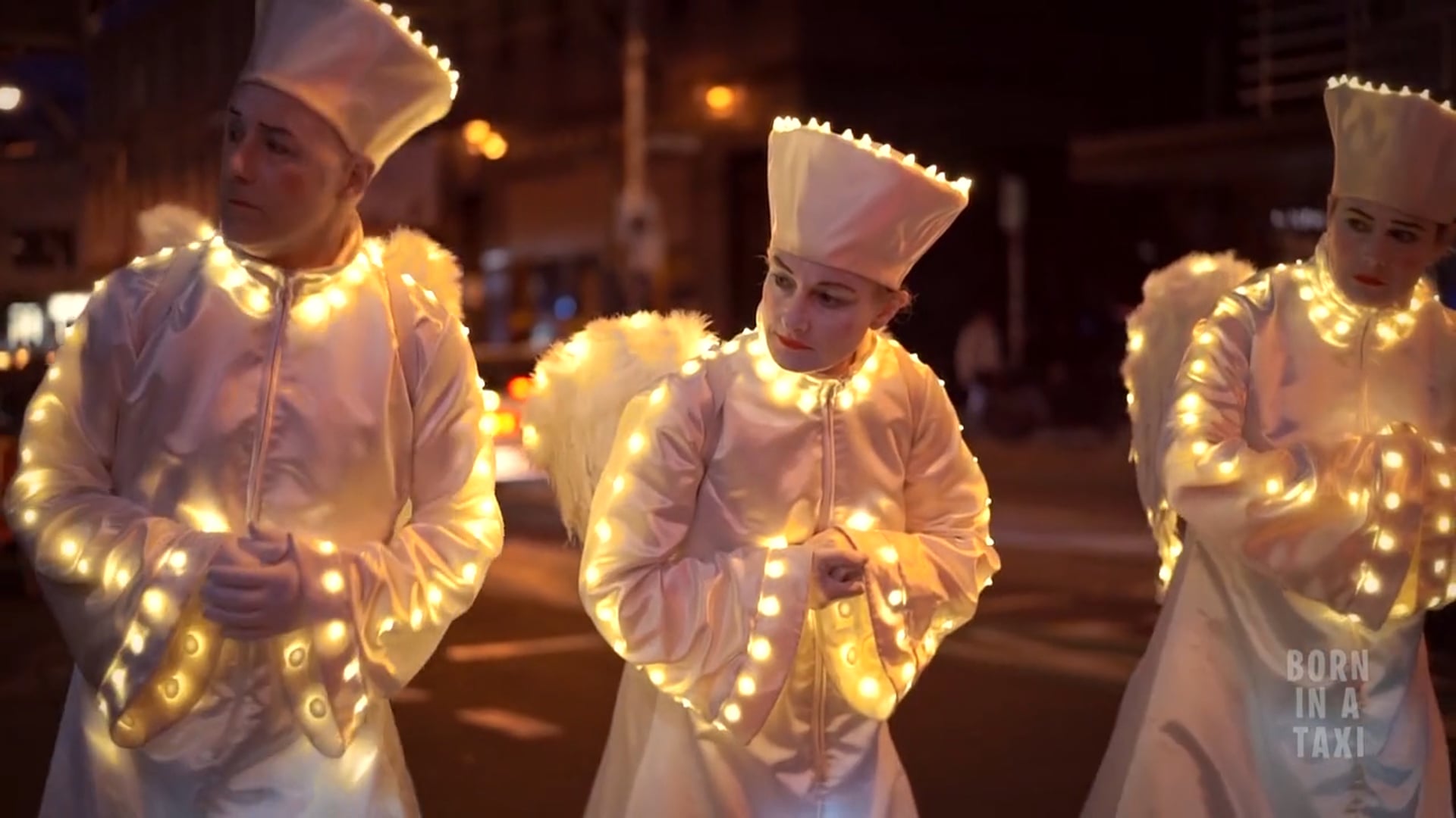 Born in a Taxi - 'Illuminated Angels' roving act