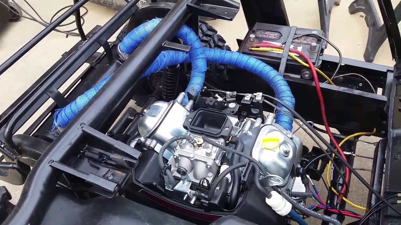 Yamaha G2 6 lift featuring the Harbor Freight Predator 22hp VTwin