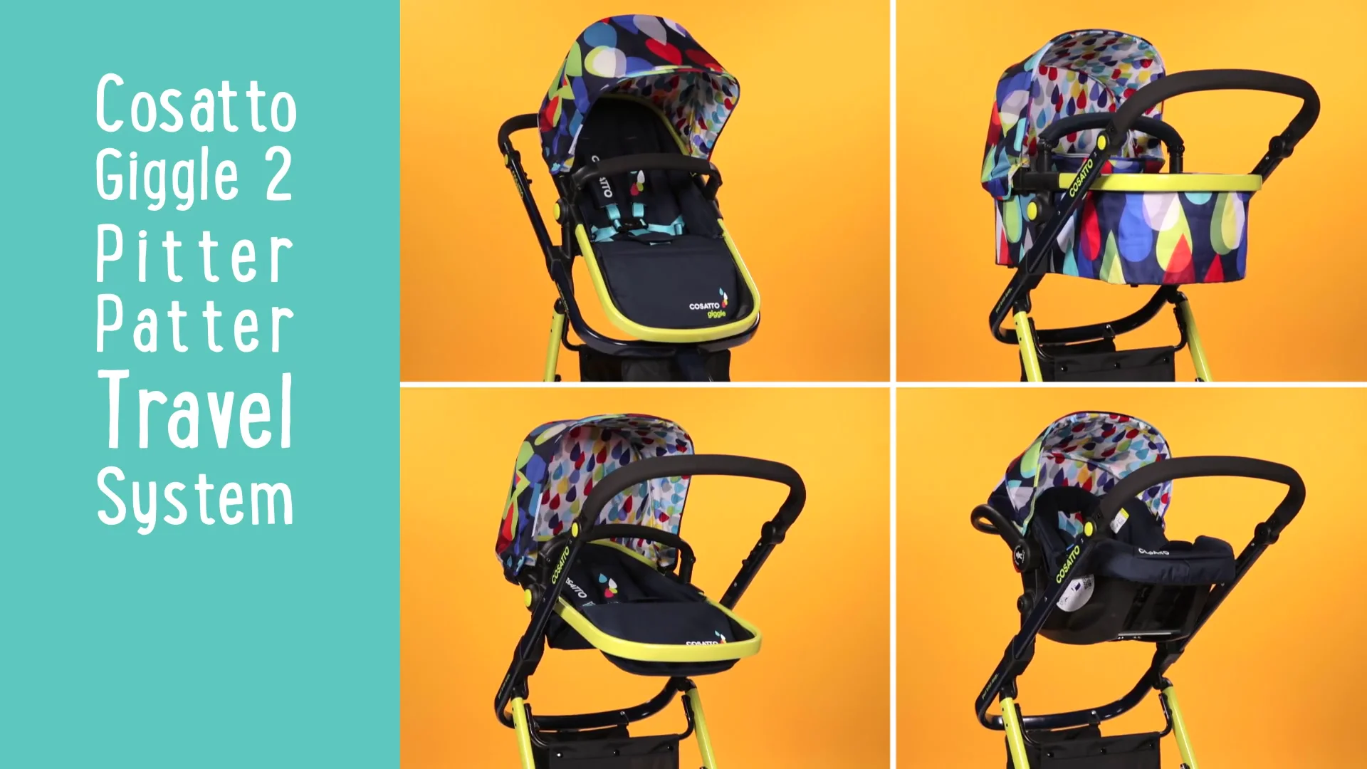 Cosatto Giggle 2 Travel System Pitter Patter kiddiwalk