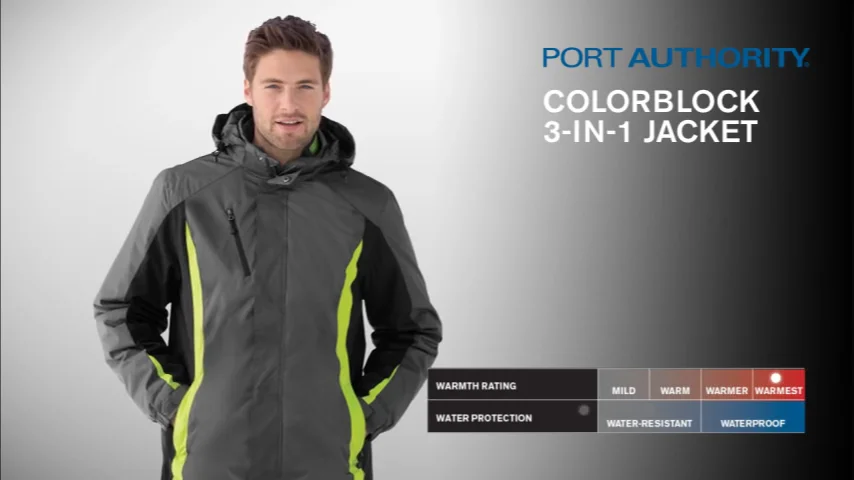 J321 - Port Authority Colorblock 3-in-1 Jacket on Vimeo