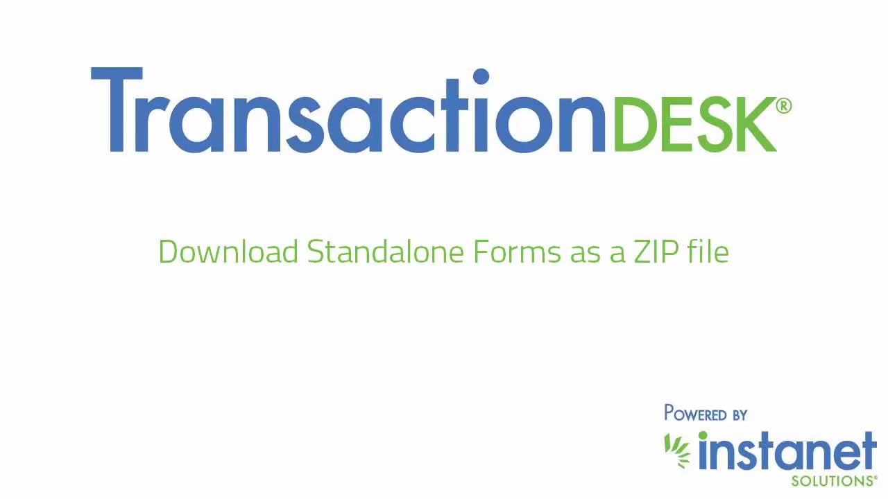 Downloading Standalone Forms As A ZIP File