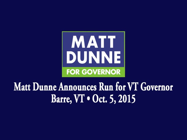 Matt Dunne Announces Run for VT Governor