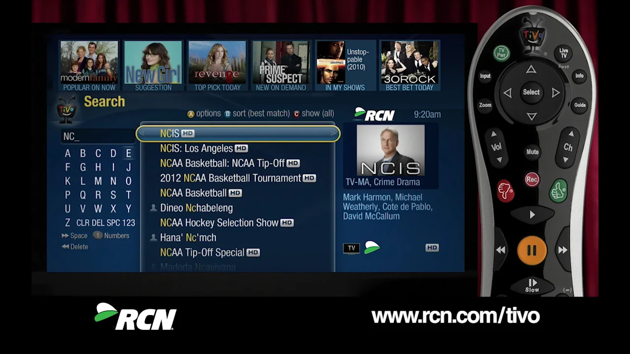 How to Set Recordings on TiVo from RCN on Vimeo
