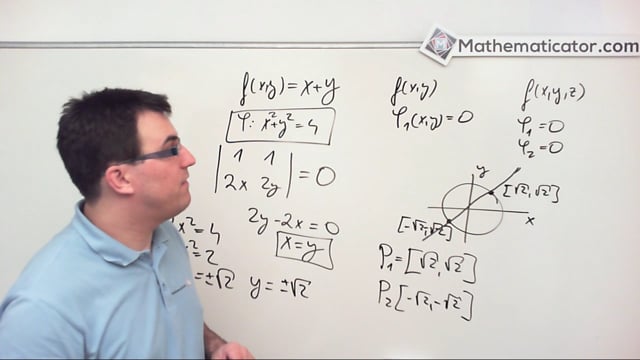 27. Vázané extrémy - Metoda Jakobiánu 1 - Jak na to