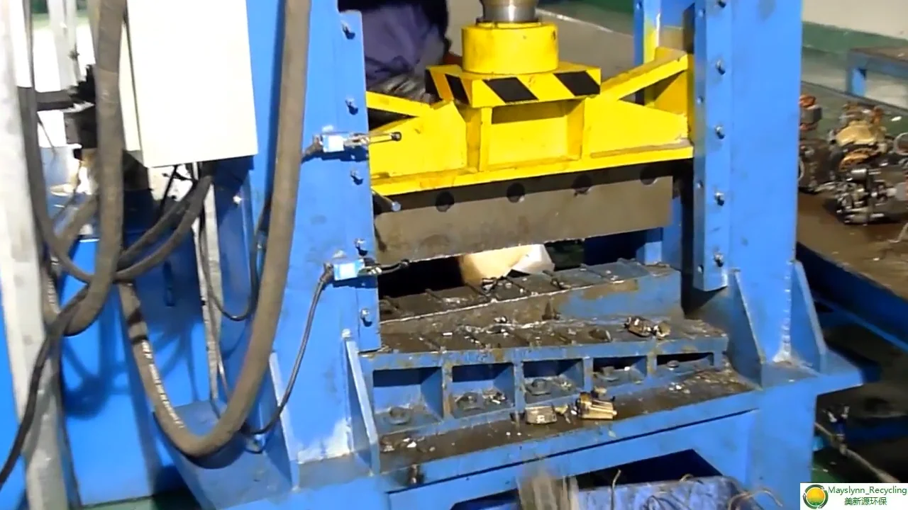 Compressor recycling machine in Groundwork Recycling on Vimeo