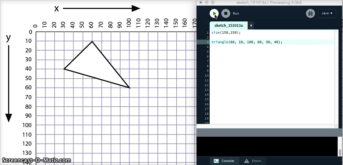 Drawing a Triangle in Processing | Videos & Movies on Vimeo