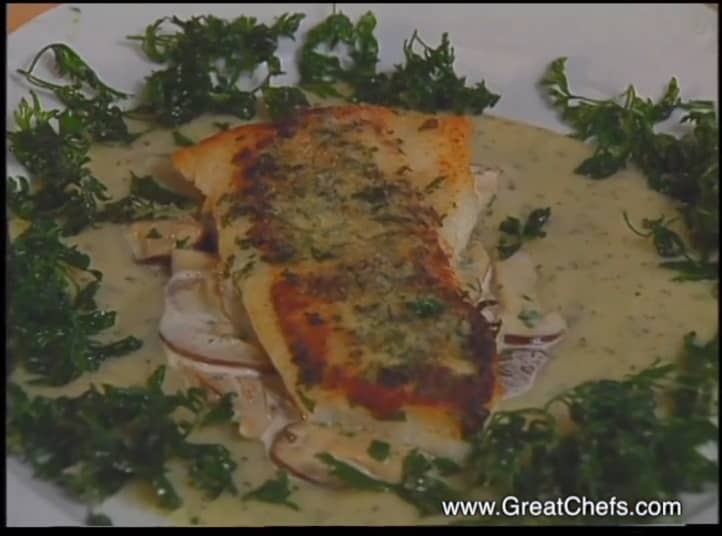 Pike on PotatoMarjoram Sauce with Sauteed Mushrooms by Reinhard Gerer on Vimeo