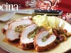 Pavo en adobo relleno de nopal