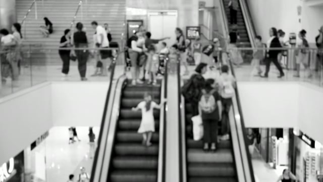 Dolphin Mall movie theater escalator 4k, Stock Video