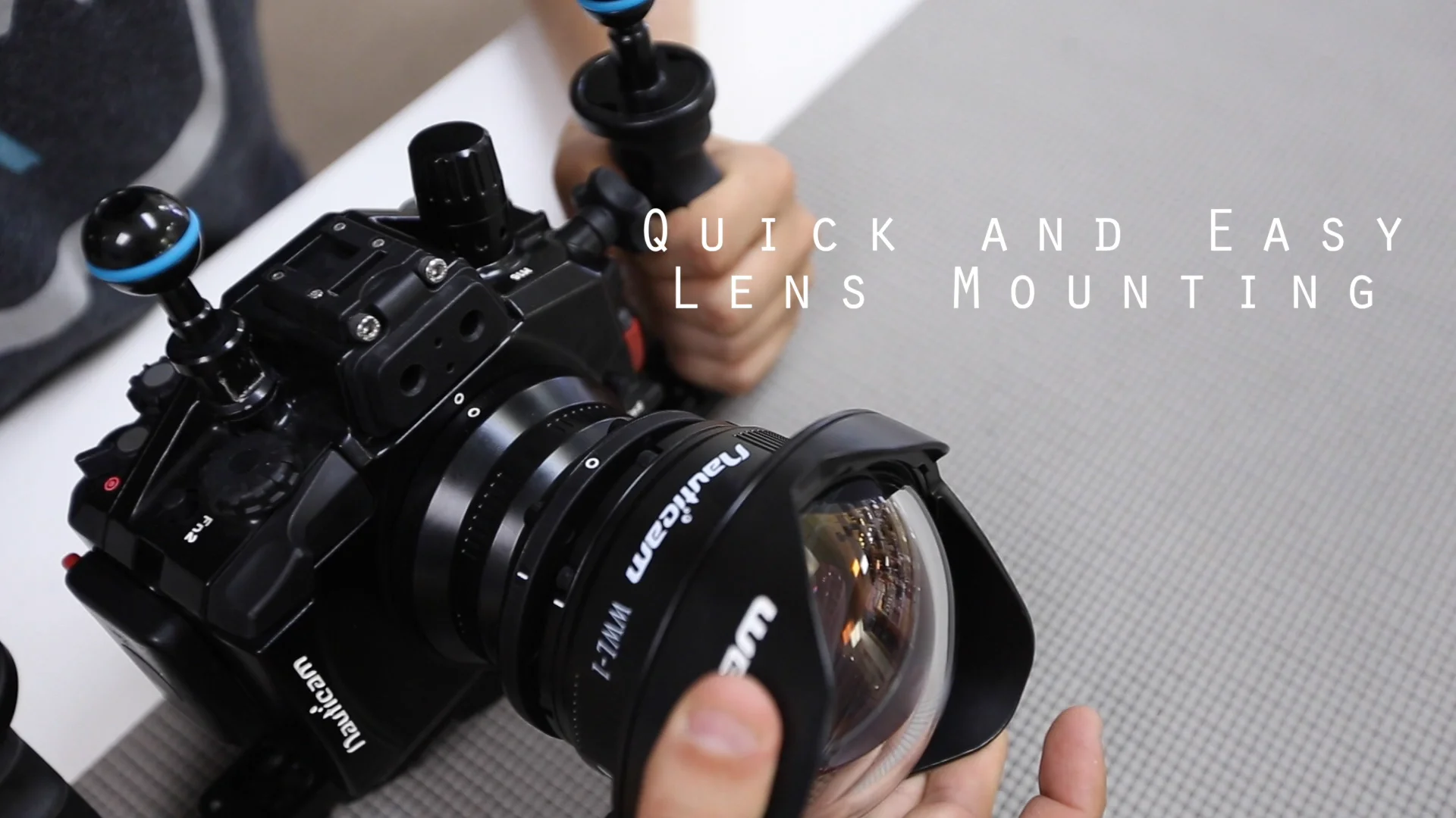 Wet Wide Lens 1B (WWL-1B) 130 deg. FOV with compatible 28mm Wet Wide Lens 1B (WWL-1B) 130 deg. FOV with compatible 28mm