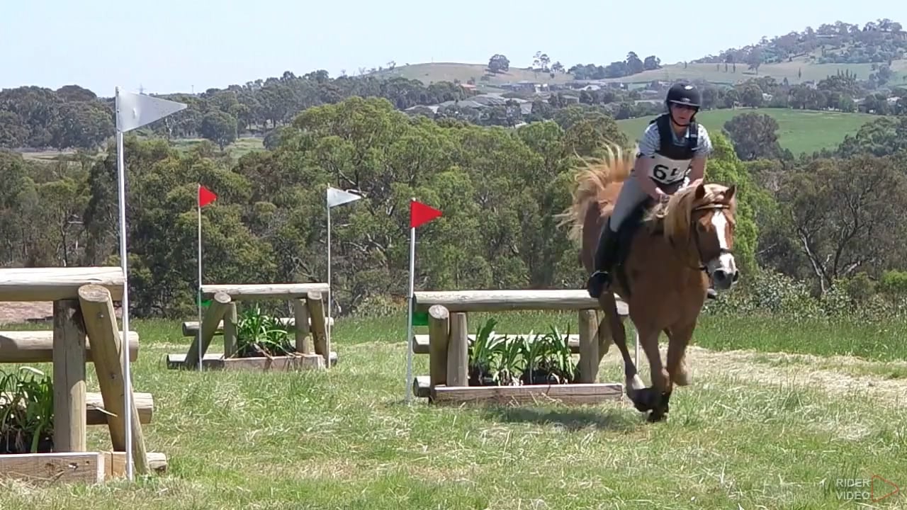 Martina Rienzner riding Phantom 65 Grade 2 Yarrambat Horse Trials 2015